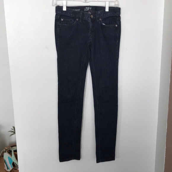 ANN TAYLOR LOFT CLASSIC DARK BLUE MODERN SKINNY JEANS SZ OP EXCELLENT COND. NWOT - Picture 1 of 5